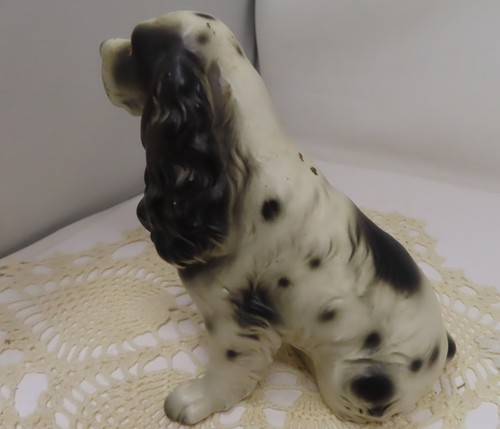 Estatuilla de porcelana vintage de perro Spaniel de 6" Erich Stauffer mediados de siglo Japón negra - Imagen 4 de 5