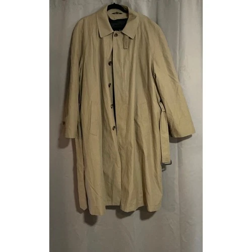 Jos. A. Bank Mens Tan Khaki Trench Coat with Removable Liner Size 42R video thumbnail