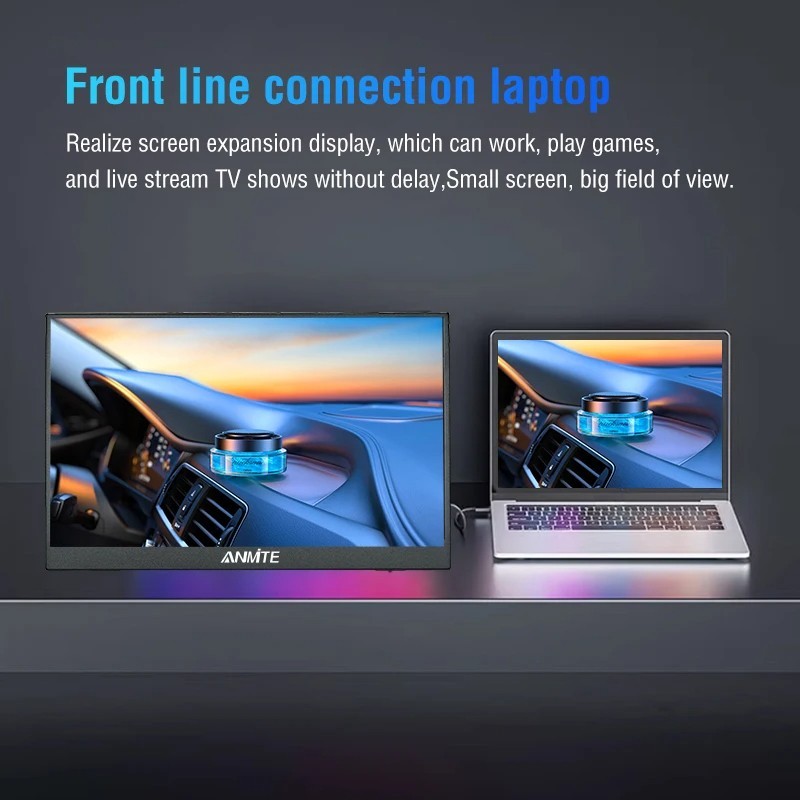 Anmite 16-Inch Portable Touch Monitor 1200P HDR 16:10 Low Blue