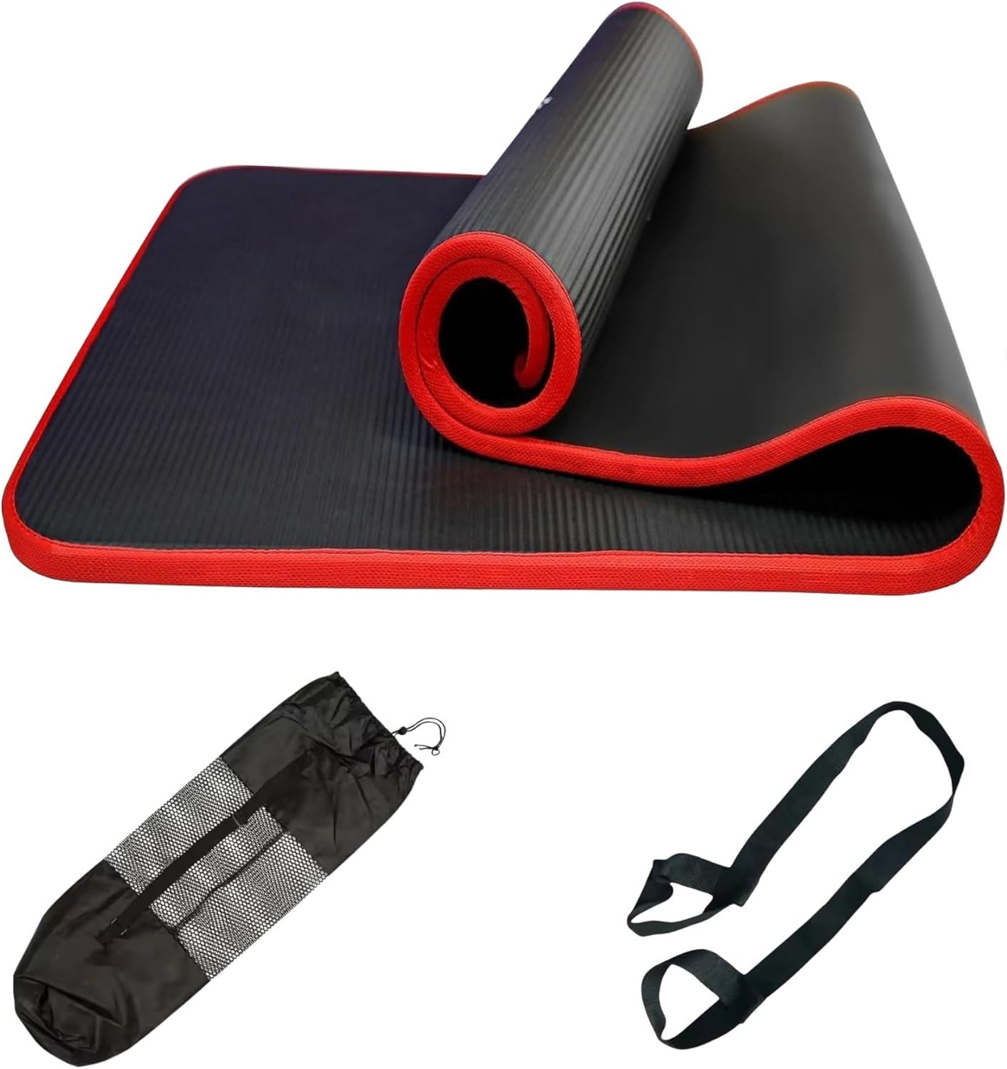 Extra Thick 1/2 Inch Yoga Mat with Carry Bag & Strap Non-Slip