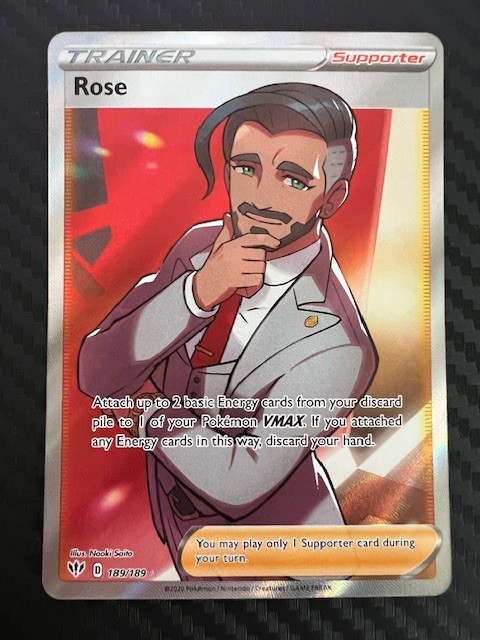 Pokemon TCG Rose (Full Art) 189/189 Swsh03: Darkness Ablaze Holo NM