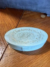 💋VTG MAX FACTOR LT BLUE MF HI LOGO  SOCIETY LIPSTICK W/HOLDER