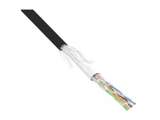 InLine Cable Mat Cat.5e Black SF/UTP AWG26 PVC CCA 100m by 72099S
