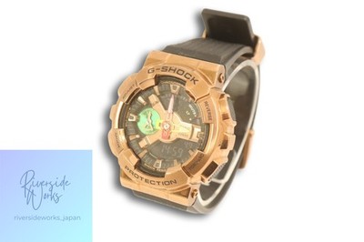 Gebrauchtes CASIO Herren G-SHOCK Quarz Schwarz Gold Logo GM-110RH Ru Rui Sign...