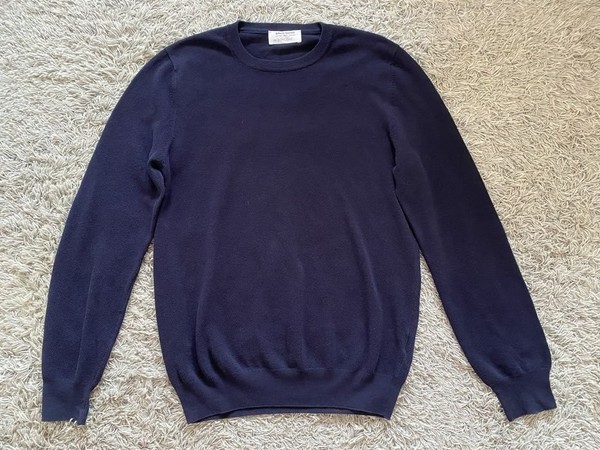 Men Gran Sasso Sweater Navy Cotton 38