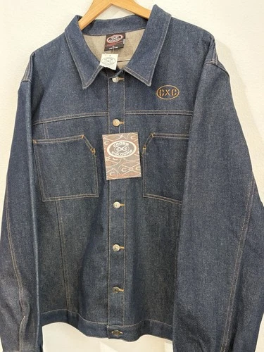 1990 Cross Colours Denim Jacket Dark Blue  (NWT) !!  Size XL image 2