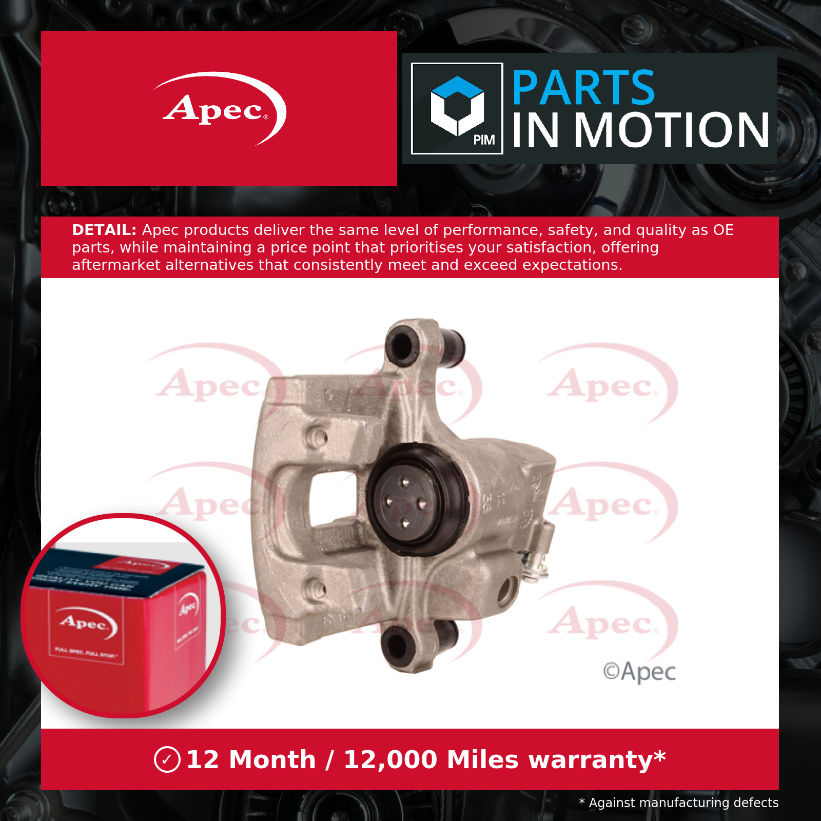 Brake Caliper Rear Left LCA231N Apec 7701049108 8253967 Top Quality Guaranteed