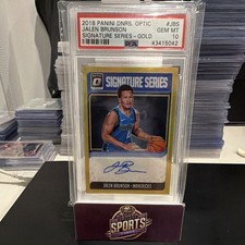 Panini 2018-19 Donruss Optic Jalen Brunson Mavs Gold Prizm Auto RC /10 PSA 10