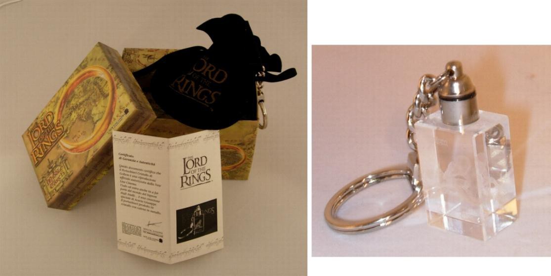 Señor De Los Anillos PORTACHIAVE CRISTAL GOLLUM Smeagol ORIGINAL LOTR