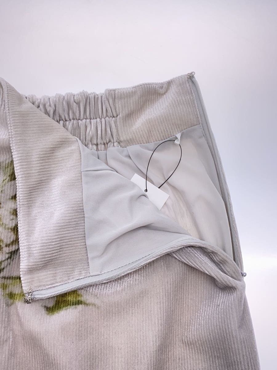 AMERI long skirt M polyester GRY floral 013209600… - image 3