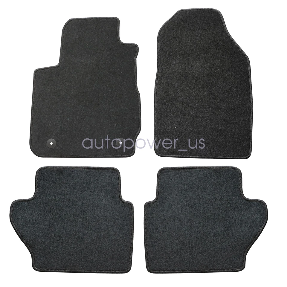 For 2011-2019 Ford Fiesta Front & Rear Replacement Floor Mats Carpet Velour Blk - Изображение 4 из 4