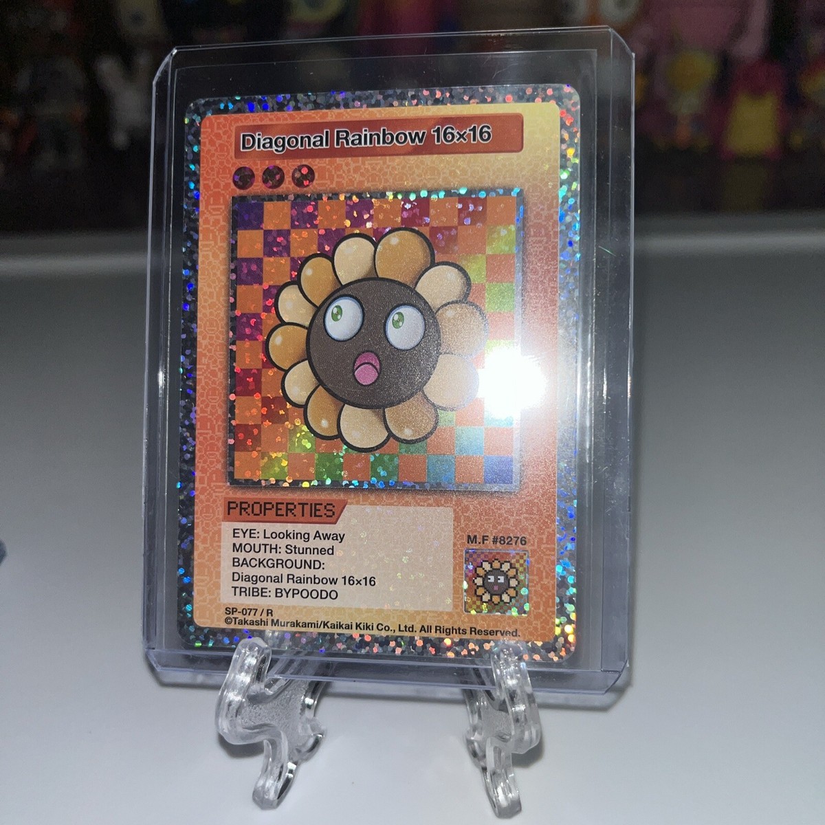 Takashi Murakami Flowers Diagonal Rainbow 16x-16 Trading Card R