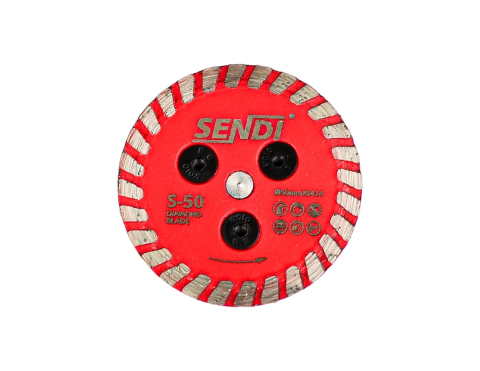 Diamanttrennscheibe mit Flansch Vorritzscheibe M14 Ø 50 mm SENDI® - Bild 3 von 4