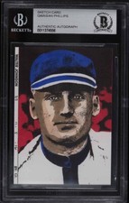 Walter Johnson Original Art Sketch Card Washington Senators 1/1 BAS