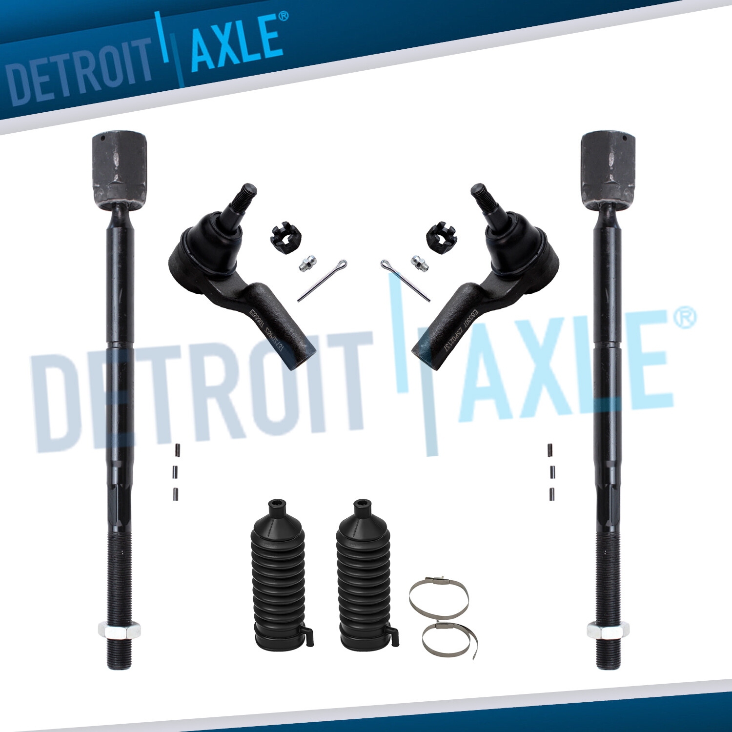 6pc Complete Front Tie Rod End Suspension Kit for 1995-2002 Lincoln Continental