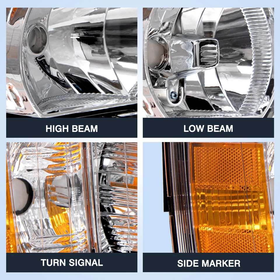 Faro cromado pasajero lado derecho para Chevy Silverado 1500 2500HD 2007-2014 Foto 4 de 4