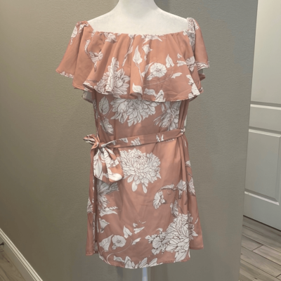 brown linen mini dress Veronica Beard Shanice Linen Mini Dress | Deep Ochre main image 0