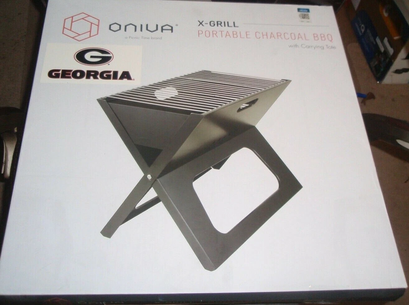 GEORGIA BULLDOGS X-Grill Portable Folding Charcoal Grill With Carrying Case