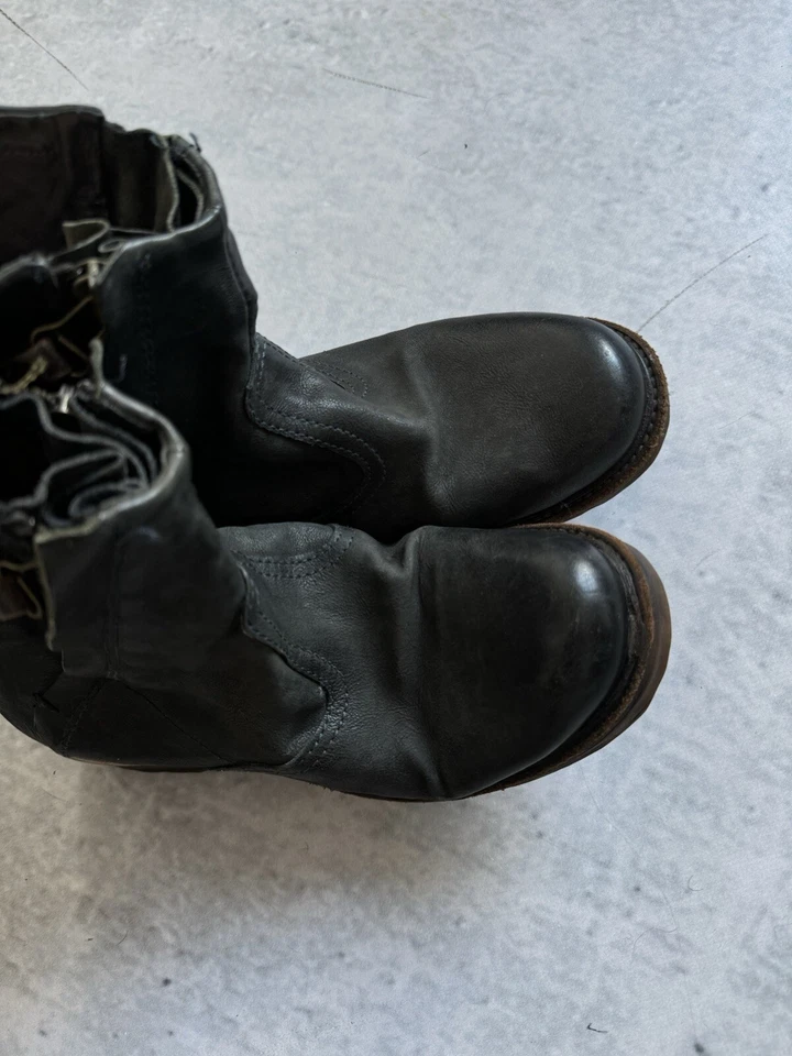 As 98 Avant-garde Boots Wmns Leather Shoes Rare Biker Style - Image 4 of 4