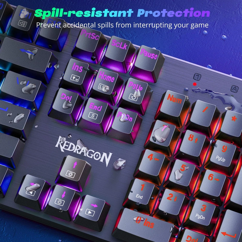Mechanical Gaming Keyboard, Wired Mechanical Keyboard with 11 Programmable Ba...