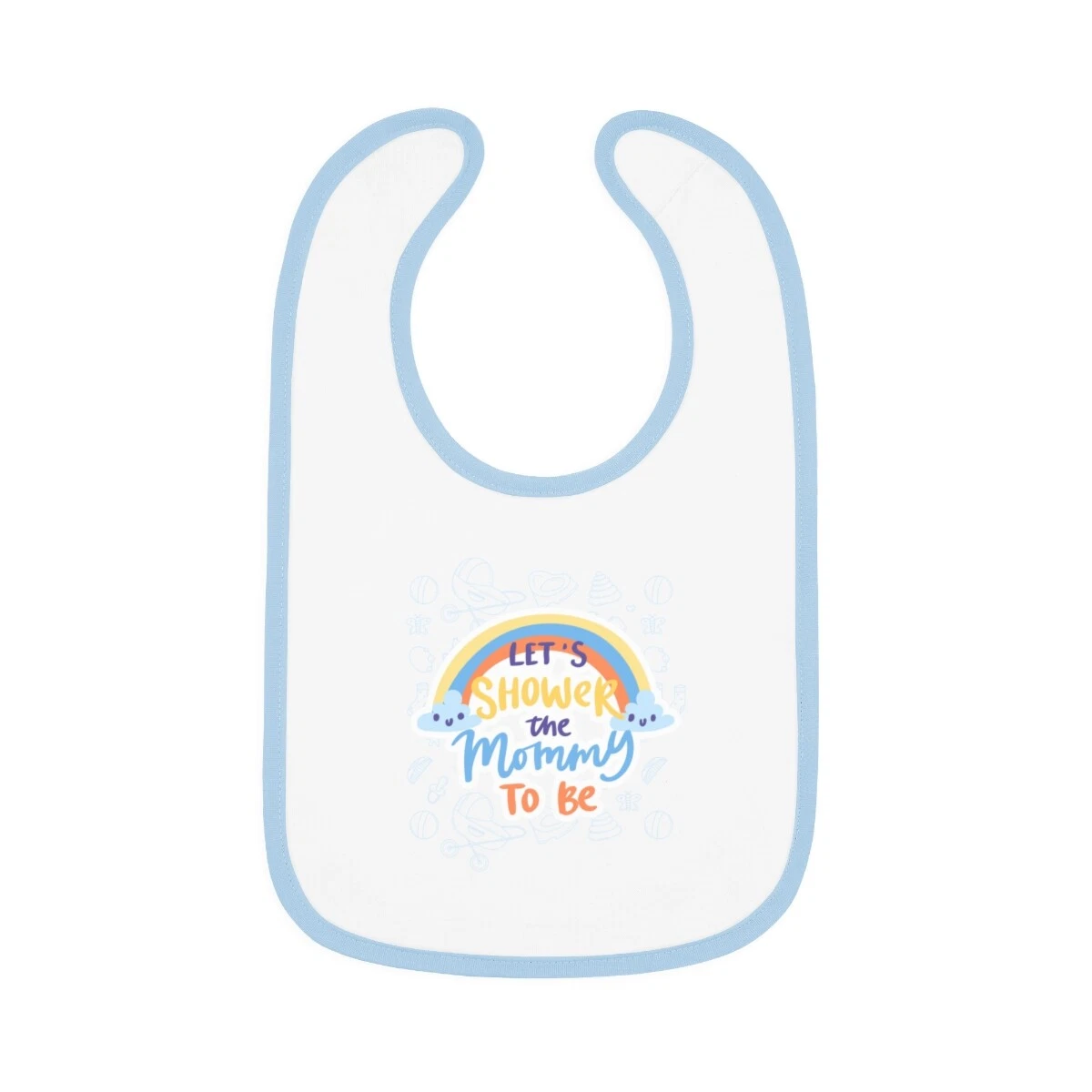 Baby Contrast Trim Jersey Bib