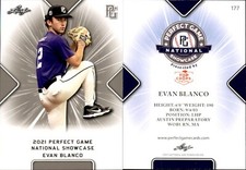EVAN BLANCO 2021 LEAF PERFECT GAME NATIONAL SHOWCASE ROOKIE CARD #177
