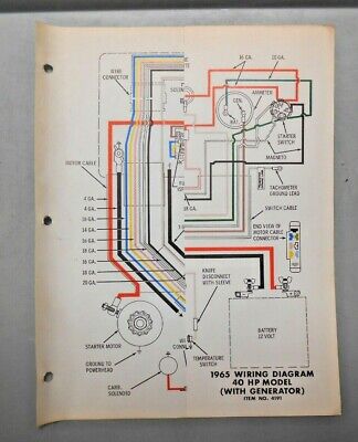 Oem Vintage 1965 Evinrude Outboard, Evinrude Wiring Diagram Manual