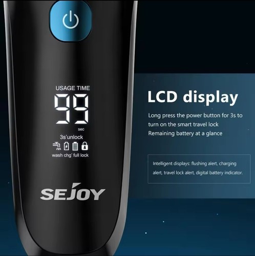 SEJOY Electric Razor Men Electric Foil Shavers Wet Dry Shaver USB Charging - Picture 3 of 3