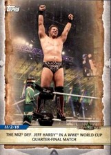 2020 Topps WWE Road to Wrestlemania #68 The Miz def Jeff Hardy World Cup Quarter