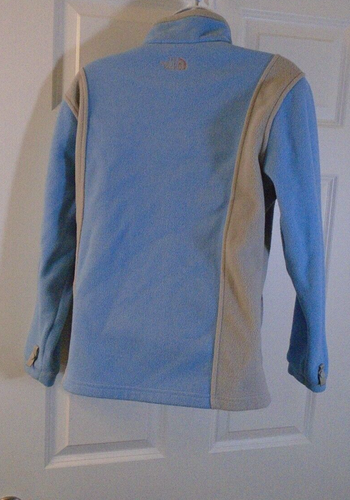 The North Face, girls fleece jacket, blue and grey, size L - Picture 2 of 4