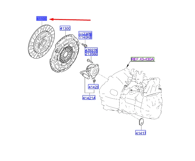 HYUNDAI TUCSON NX4 MK4 Clutch Disc Assy 4110032130 NEW GENUINE | eBay 
