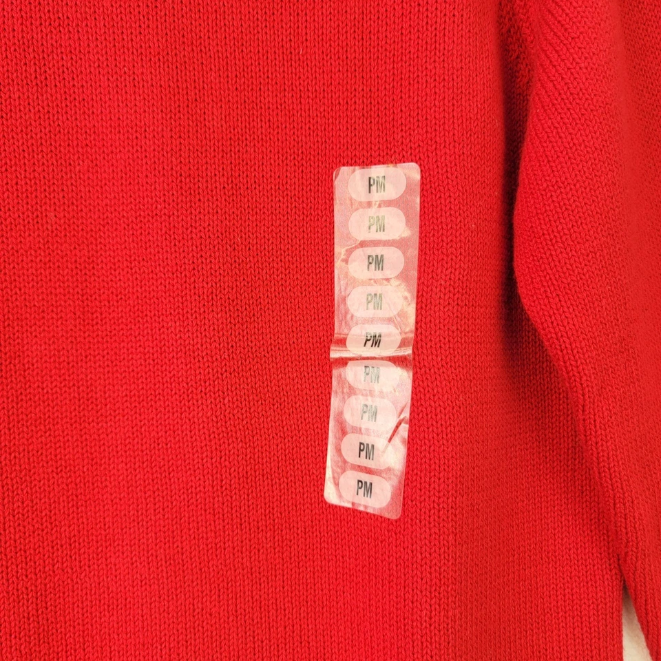 Pria Womens Red Pullover Turtleneck Sweater Long Sleeve Ribbed Trim Size PM NWT - Image 4 of 4