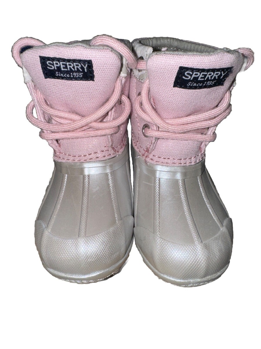 SPERRY Girl's Sperry Kids, Port Boot Toddler 6M Duck Boot Pink Camo  Snow/rain