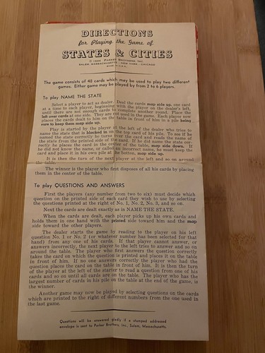 Parker Bros. The Game of States and Cities 1946 complete - Picture 4 of 7