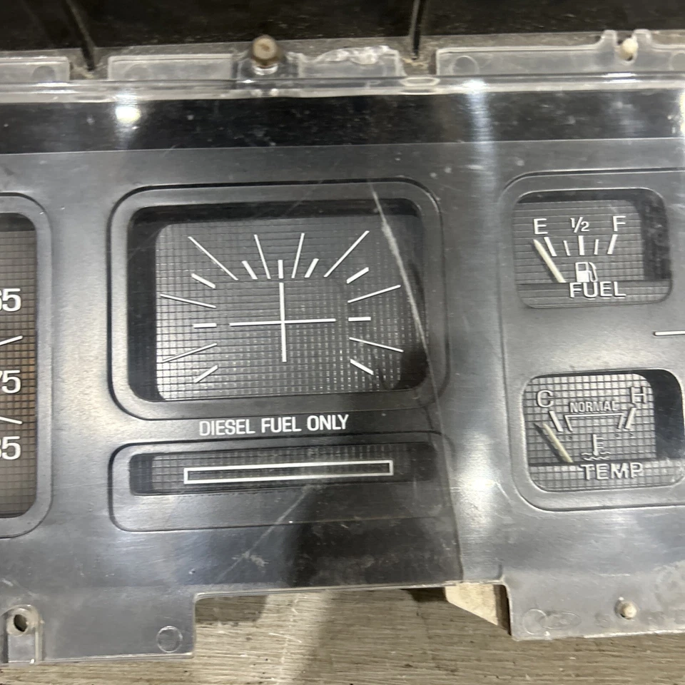 ✅ Cuadro de instrumentos velocímetro diésel Ford f250 f350 1980-86 170 k millas OEM Foto 3 de 4
