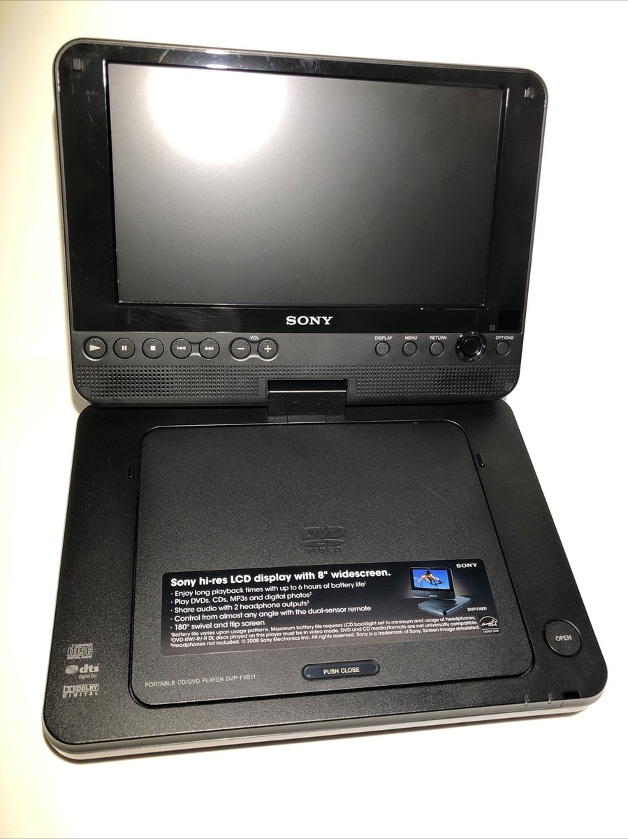 Sony Portable CD/DVD Player DVP-FX811 w/Power Cord 8