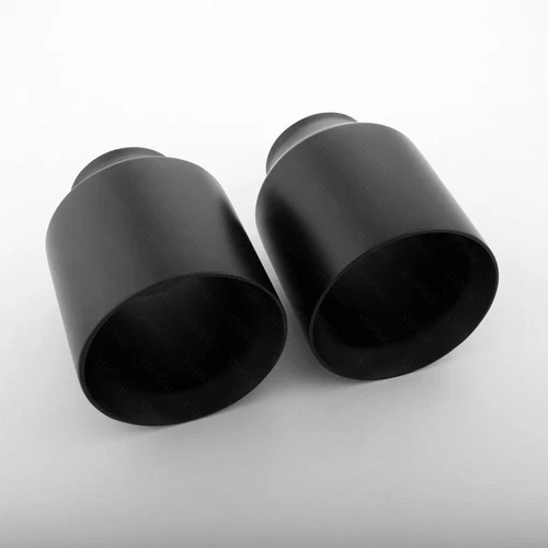Pair Black Straight Cut 5" Exhaust Tips 3" In for Dodge Charger Scat Pack SRT RT