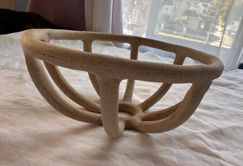 SIN Ceramic Prong Fruit Bowl by Virginia Sin Art Pottery Neutral SPECKLED RUSTIC