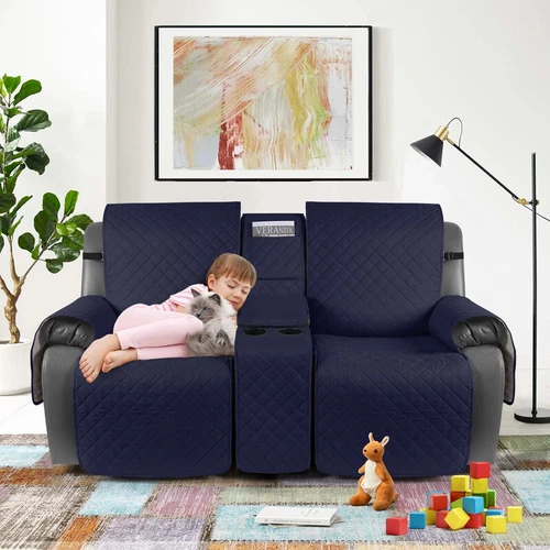 Modernes 2-Sitzer Liegesofa Schonbezug Wasserdicht Stuhlbezug Uni - Bild 64 von 73