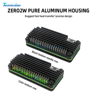 For Raspberry pi Zero 2W Protection Housing Case Aluminum Case  + Pin Header