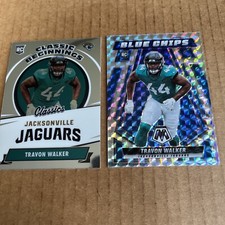 TRAVON WALKER RC 2022 Mosaic Blue Chips SILVER #BC15 & Classics #CB-22 Cards (c8