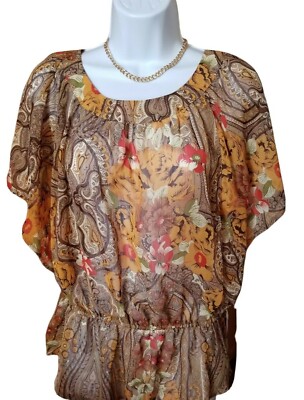 Blusa de mujer floral L) Floral women blouse( L )free ship