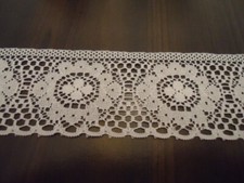 White Flat Lace Scalloped Bottom Edge 2  Wide X 2.39 Yards
