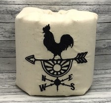 Rooster Weather Vane Embroidered Decorative Toilet Paper Wrap - Bathroom Decor