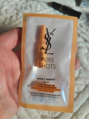 YSL Yves Saint Laurent Pure Shots Night Reboot Serum 0.03oz 1ml Sample Travel