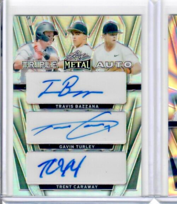 2024 Leaf Metal - Triple Autographs Travis Bazzana, Trent Caraway 