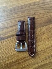 Panerai Leather Watch Strap Premium Brown Leather PAM 24mm 