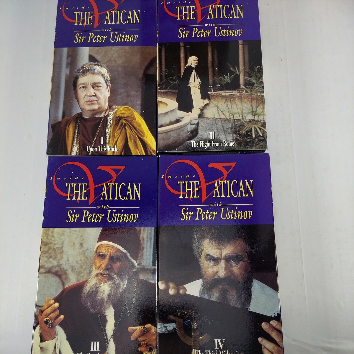 INSIDE THE VATICAN with SIR PETER USTINOV 4 VHS Tape Set
