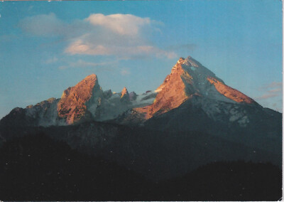 Alte Postkarte - Watzmanngruppe 2713 m im ersten Morgenlicht