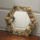 A+ Vintage Handmade Art : Seashell Framed Mirror - Beach Ocean Decor  14 X 12 — photo 4